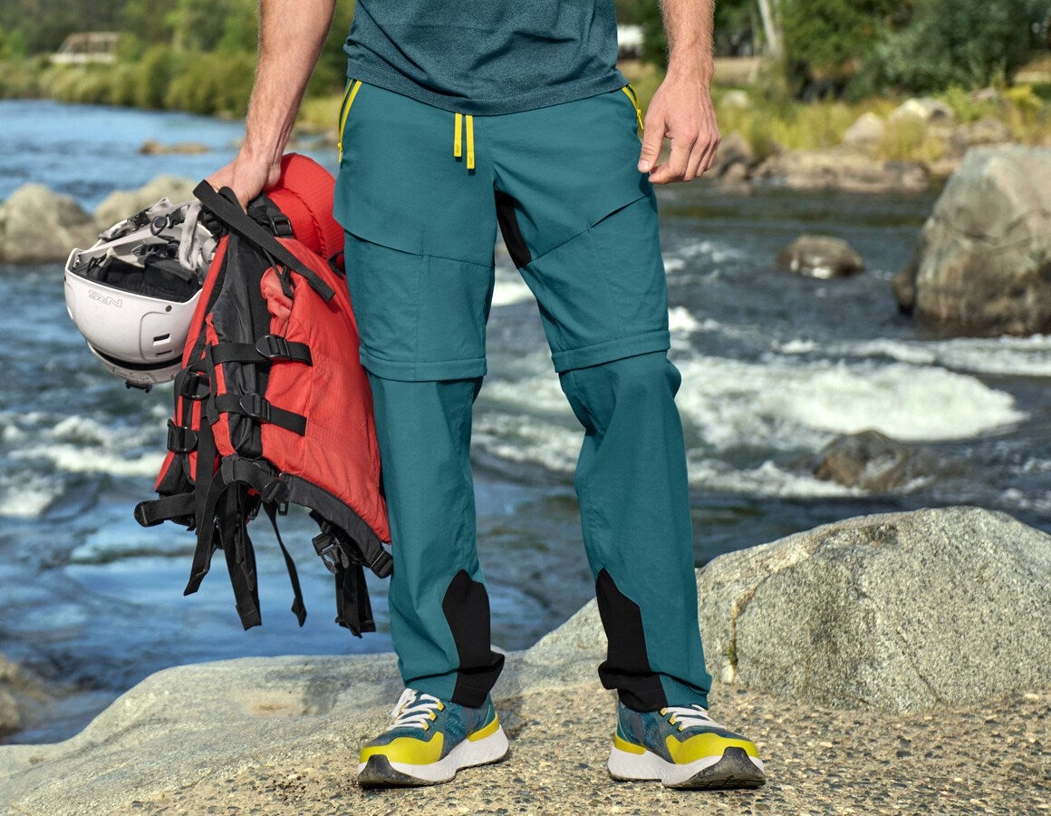 Main action image Zip-off functional trousers e.s.trail emeraldgreen/chromeyellow