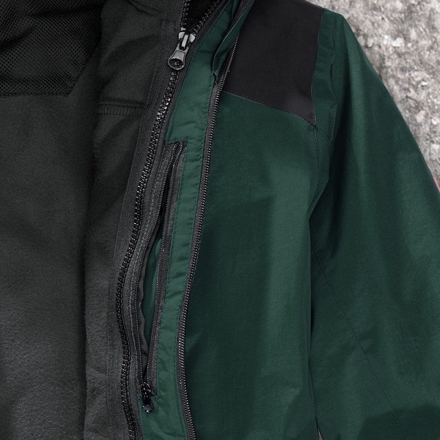 Detailed image e.s. 3 in 1 functional jacket, men green/black