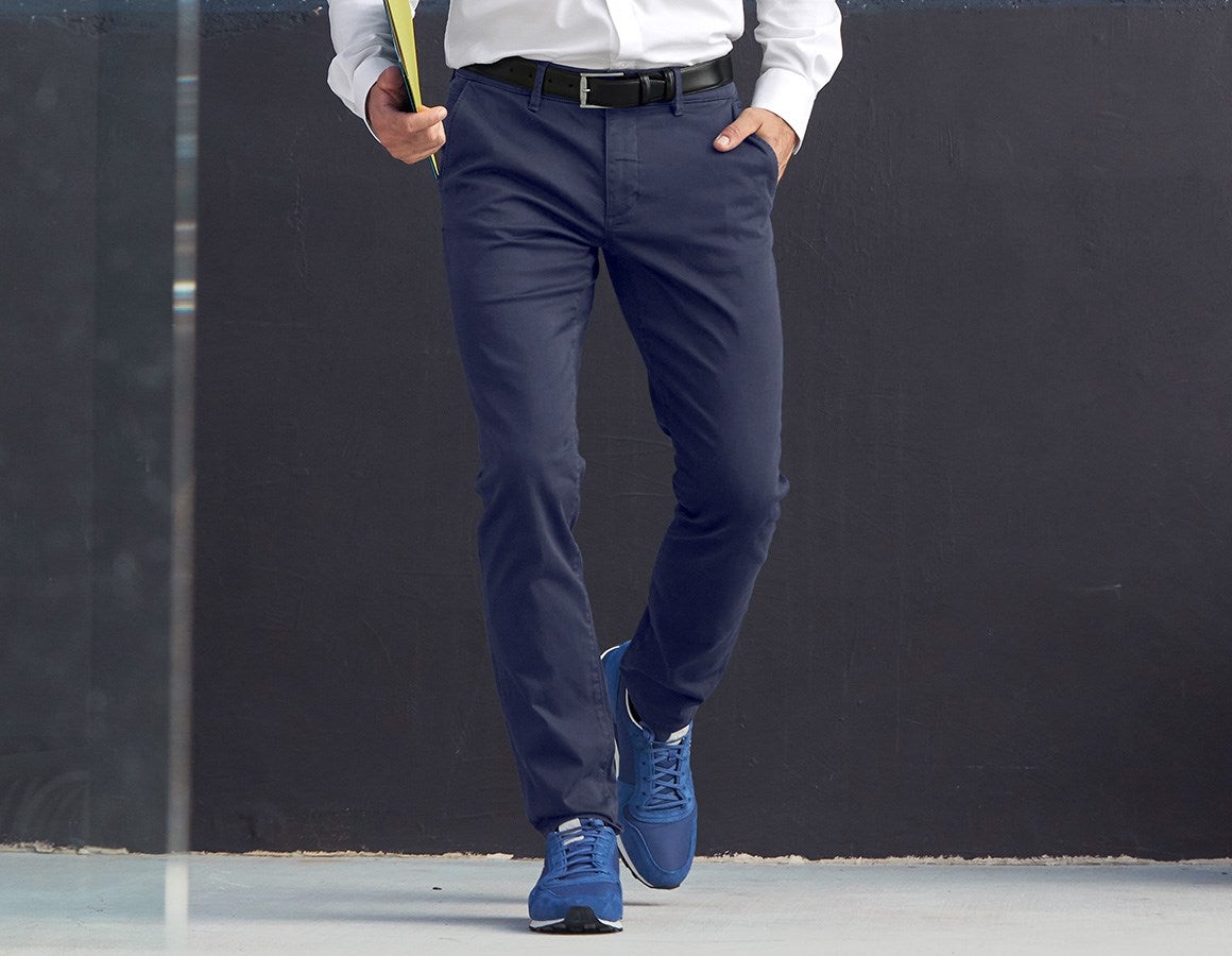 Main action image e.s. 5-pocket work trousers Chino navy