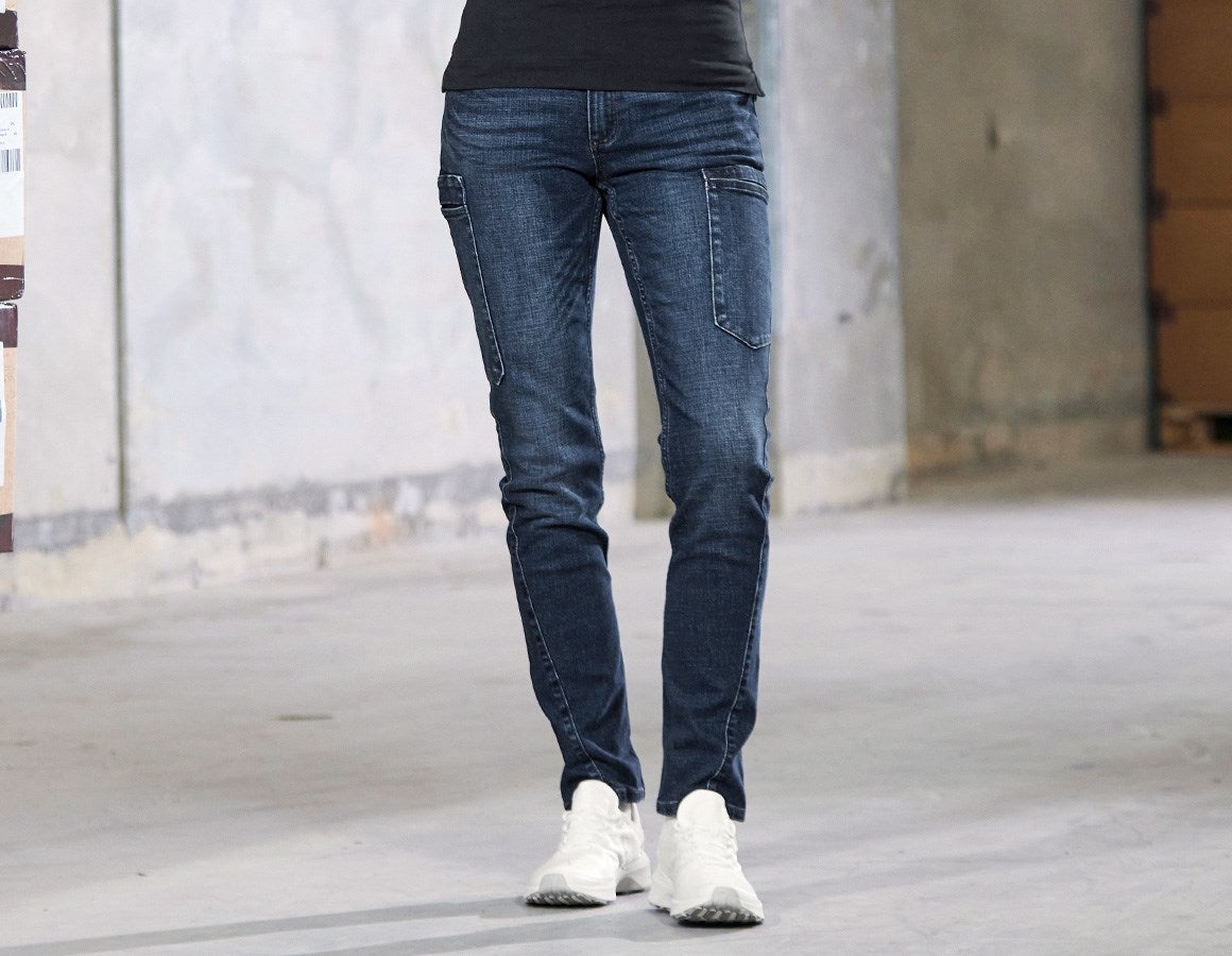 Main action image e.s. 7-pocket jeans, ladies' stonewashed