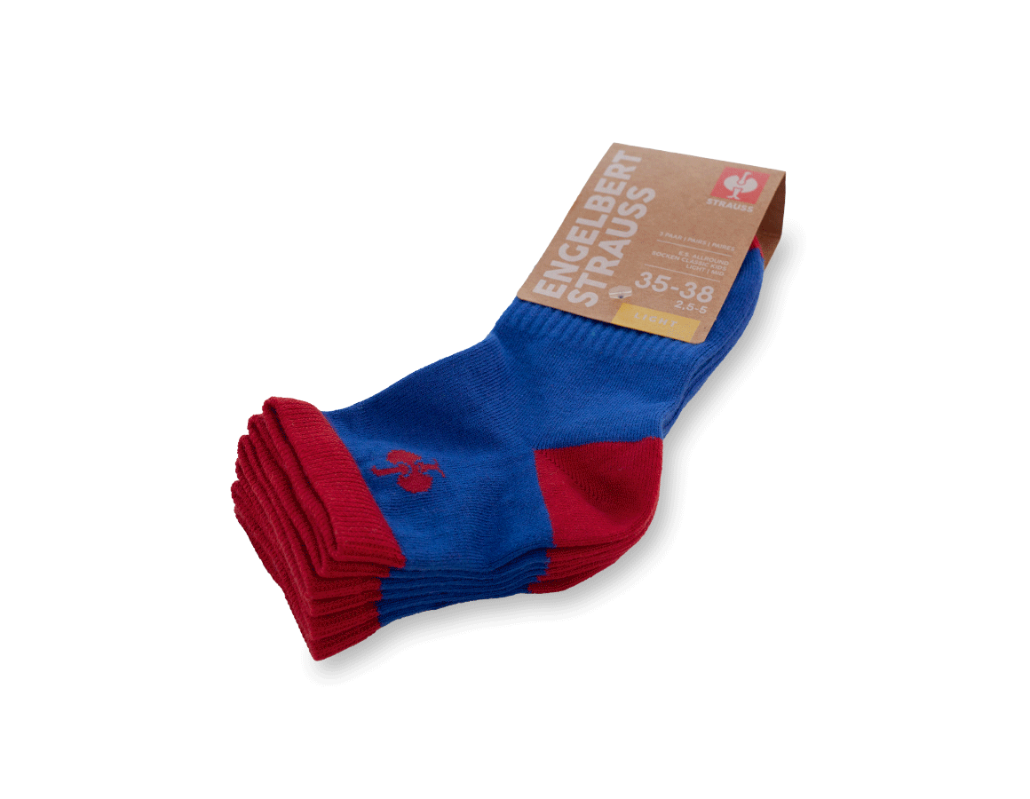Main action image e.s. Allround socks Classic light/mid, children's royalblue/fiery red