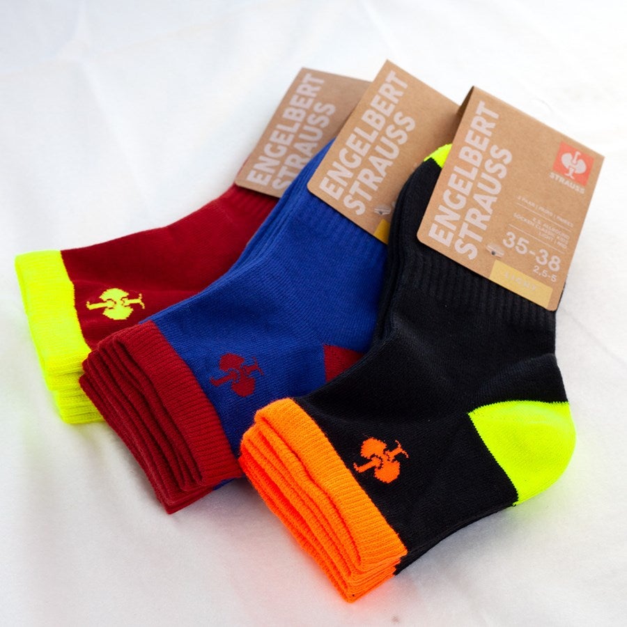 Detailed image e.s. Allround socks Classic light/mid, children's black/high-vis yellow
