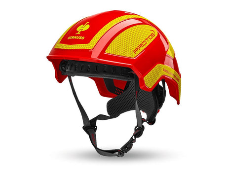 Primary image e.s. Mountaineer and climbing helmet Protos® fiery red/yellow