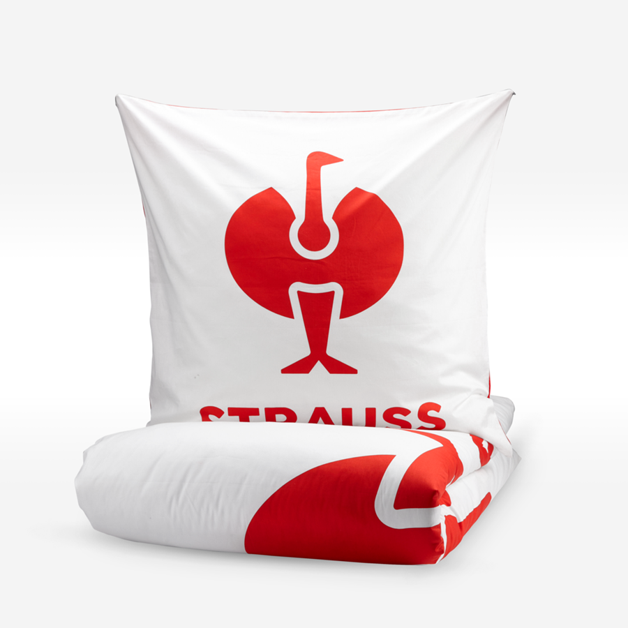 Detailed image e.s. Bed linen straussred/white