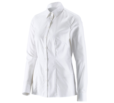 Primary image e.s. Business blouse cotton str. lad. regular fit white