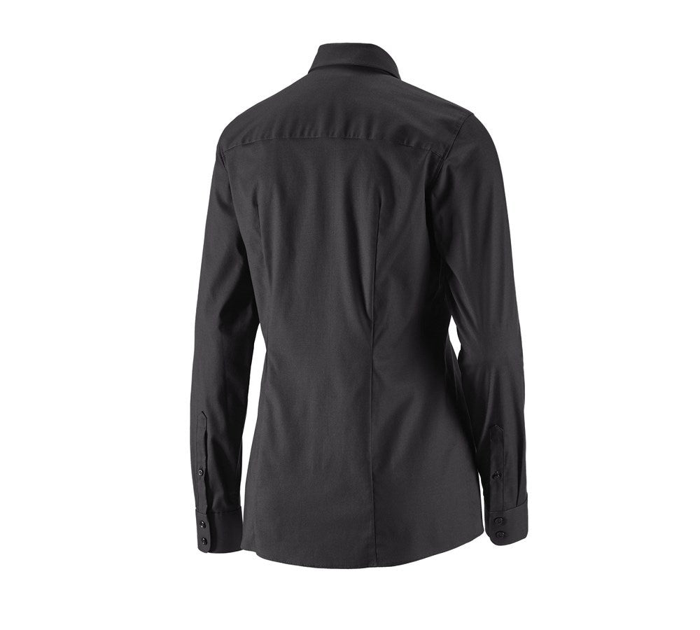 Secondary image e.s. Business blouse cotton str. lad. regular fit black