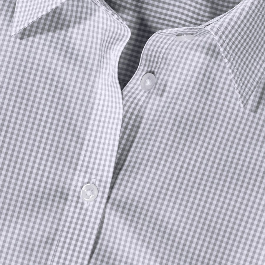 Detailed image e.s. Business blouse cotton str. lad. regular fit mistygrey checked
