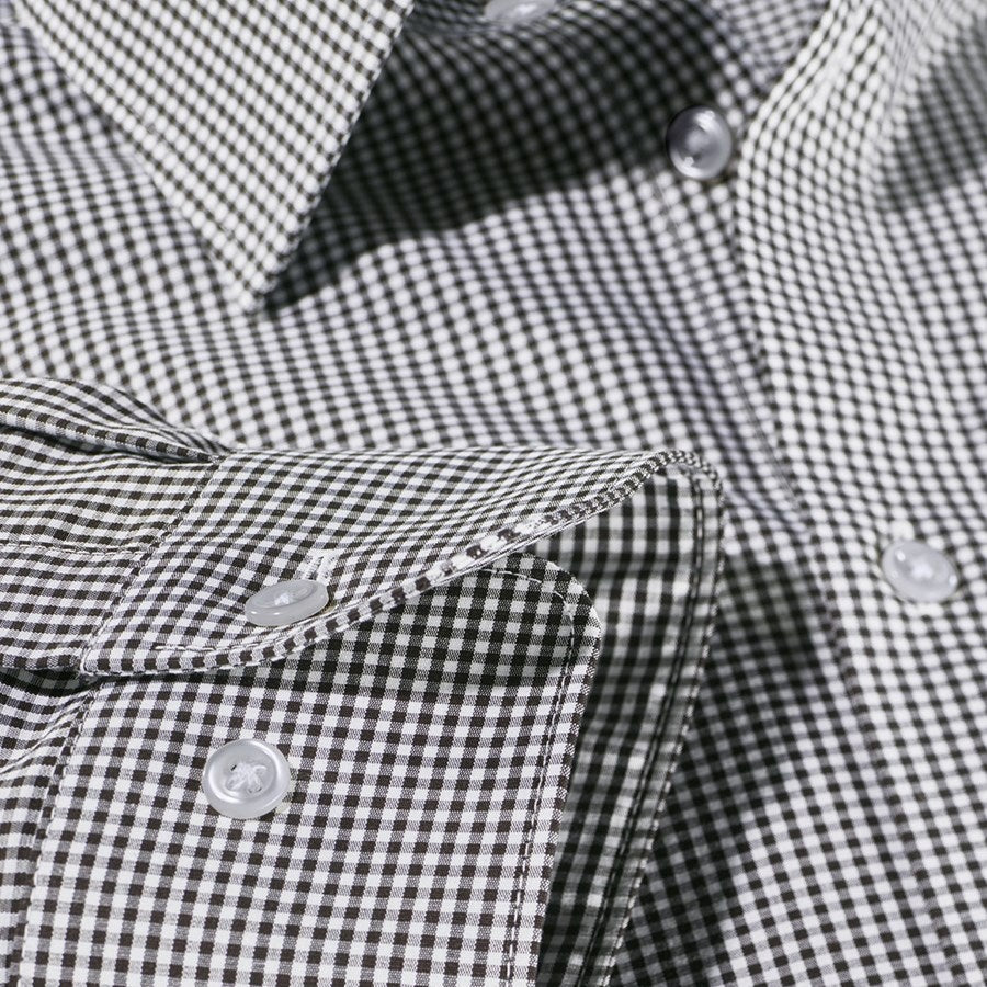 Additional image 1 e.s. Business shirt cotton stretch, slim fit black checked