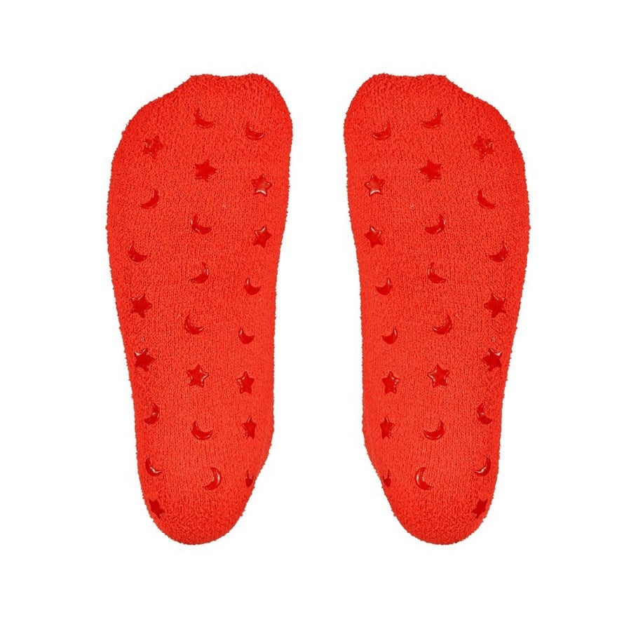 Detailed image e.s. Faux fur socks straussred