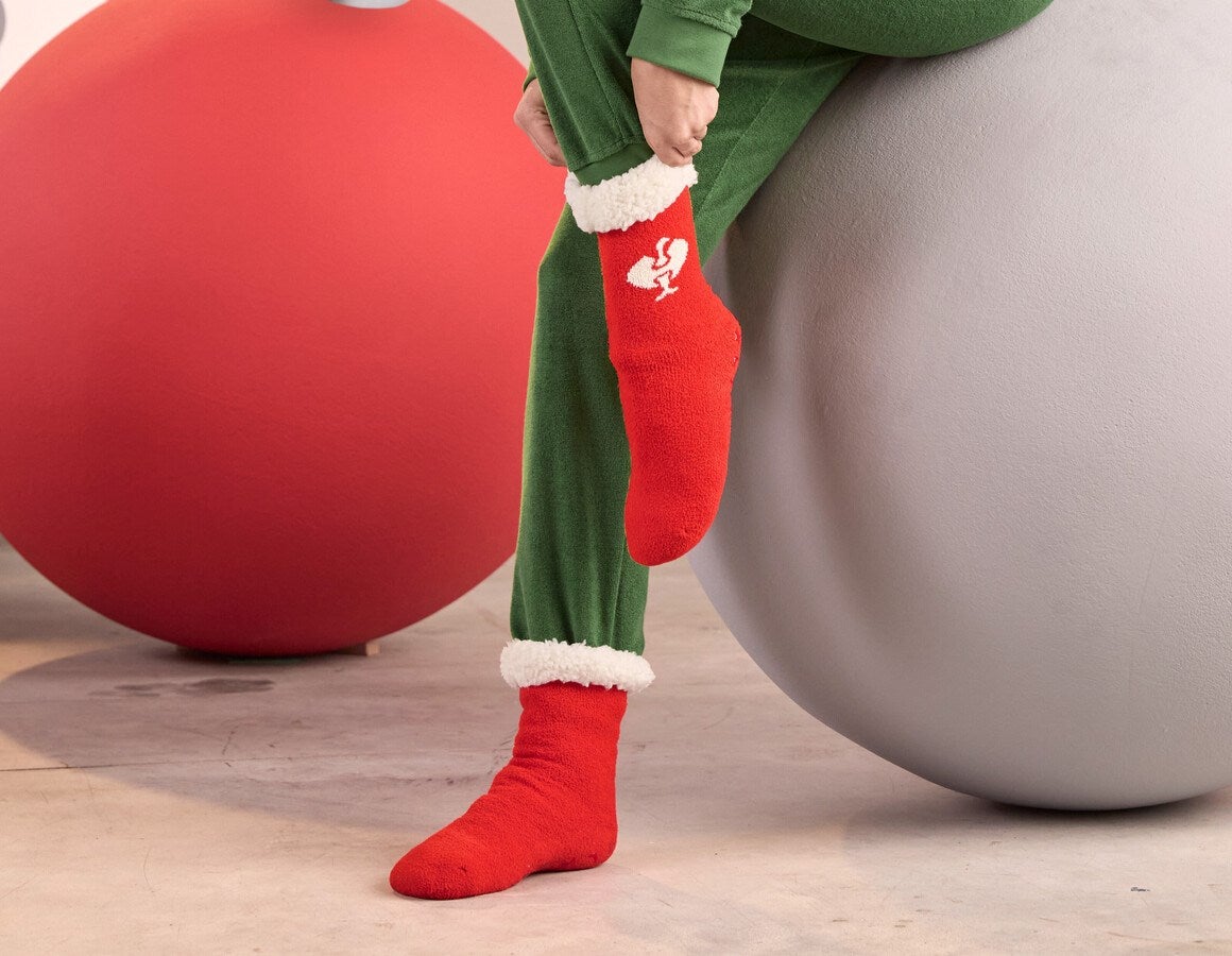 Additional image 1 e.s. Faux fur socks straussred