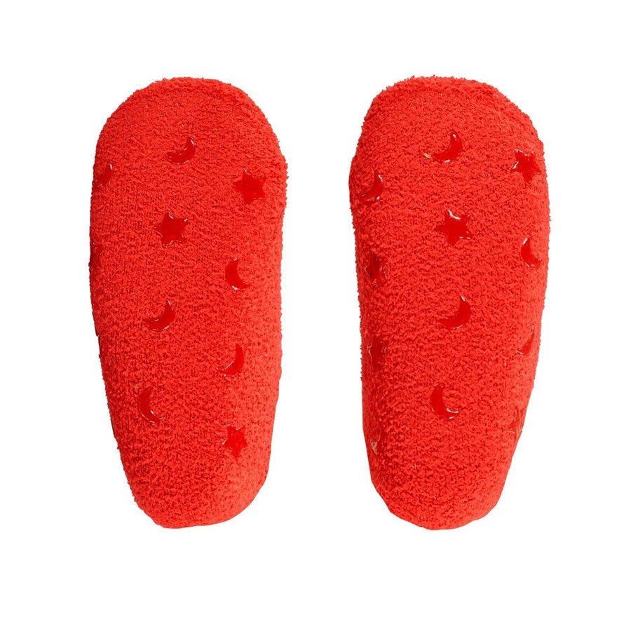 Detailed image e.s. Faux fur socks, children's straussred