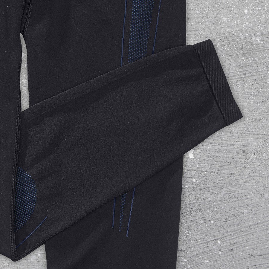 Detailed image e.s. functional long-pants seamless-warm black/gentianblue