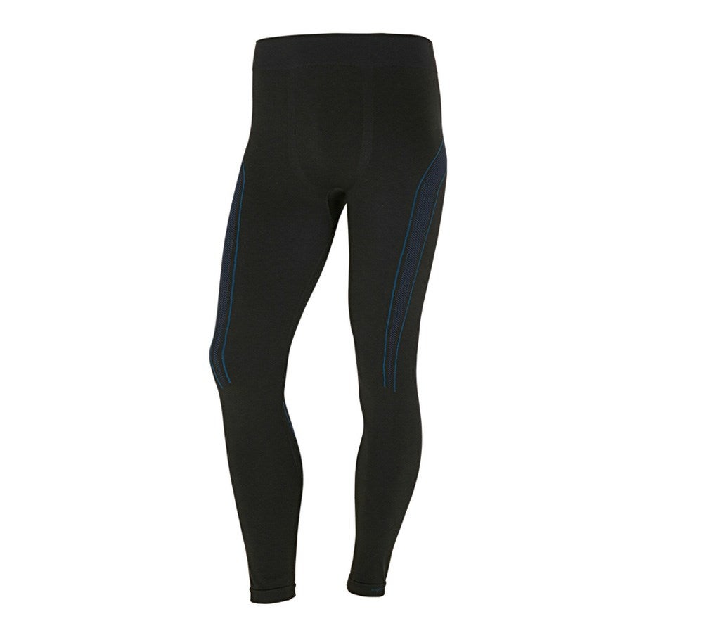 Primary image e.s. functional long-pants seamless-warm black/gentianblue