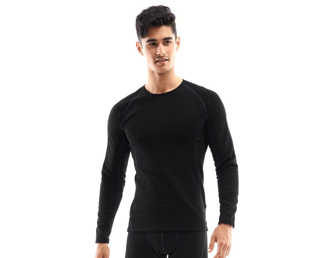 Main action image e.s. functional-longsleeve thermo stretch-x-warm black
