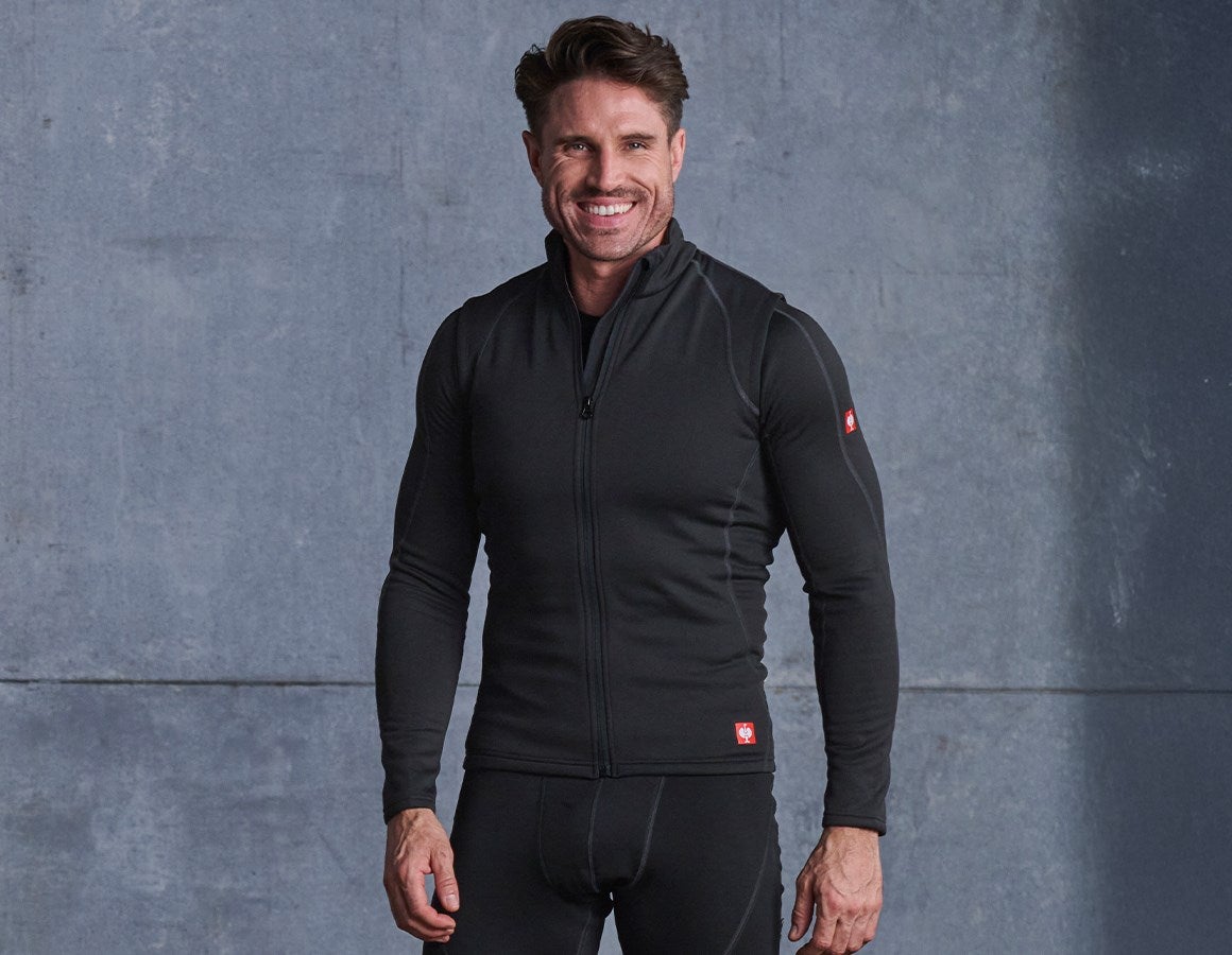 Main action image e.s. Function bodywarmer thermo stretch - x-warm black