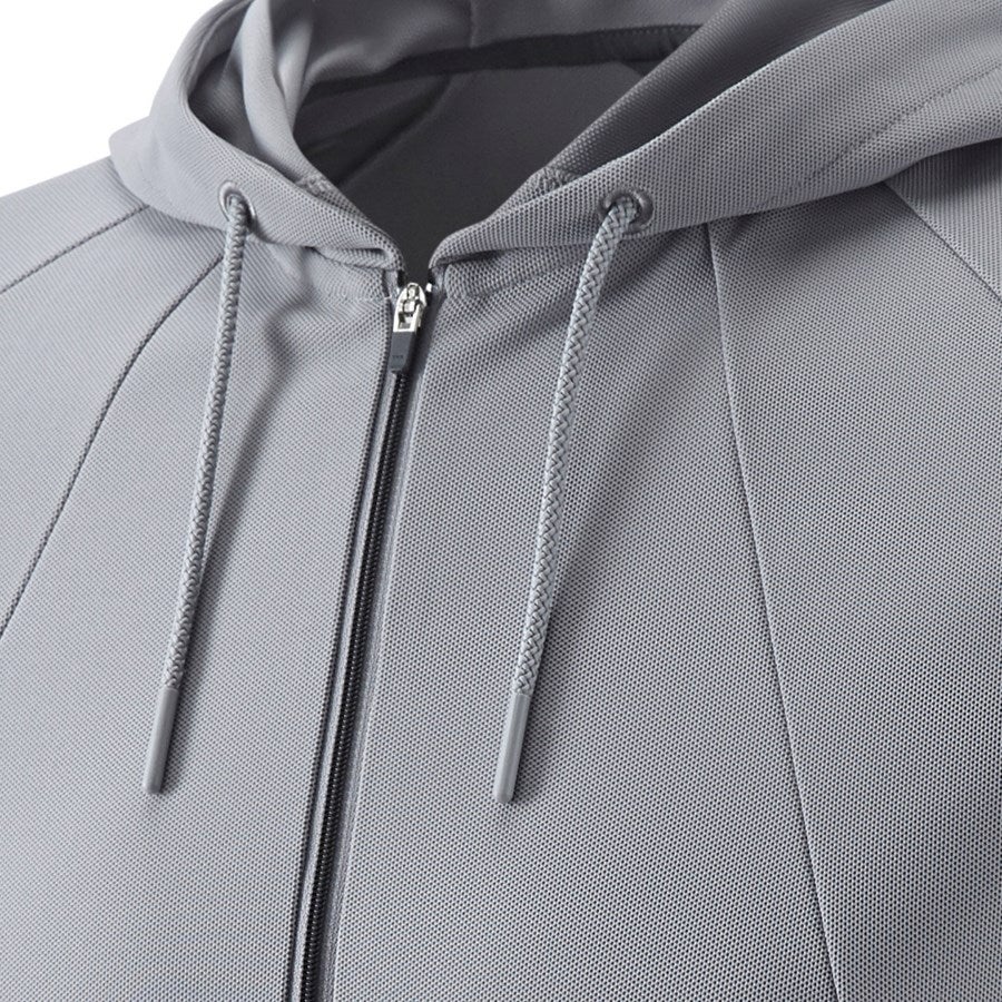 Detailed image e.s. Functional hoody-longsleeve UV platinum/anthracite