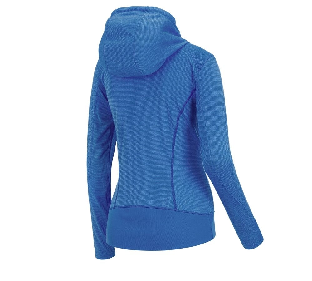 Secondary image e.s. Functional hooded jacket stripe, ladies' gentianblue