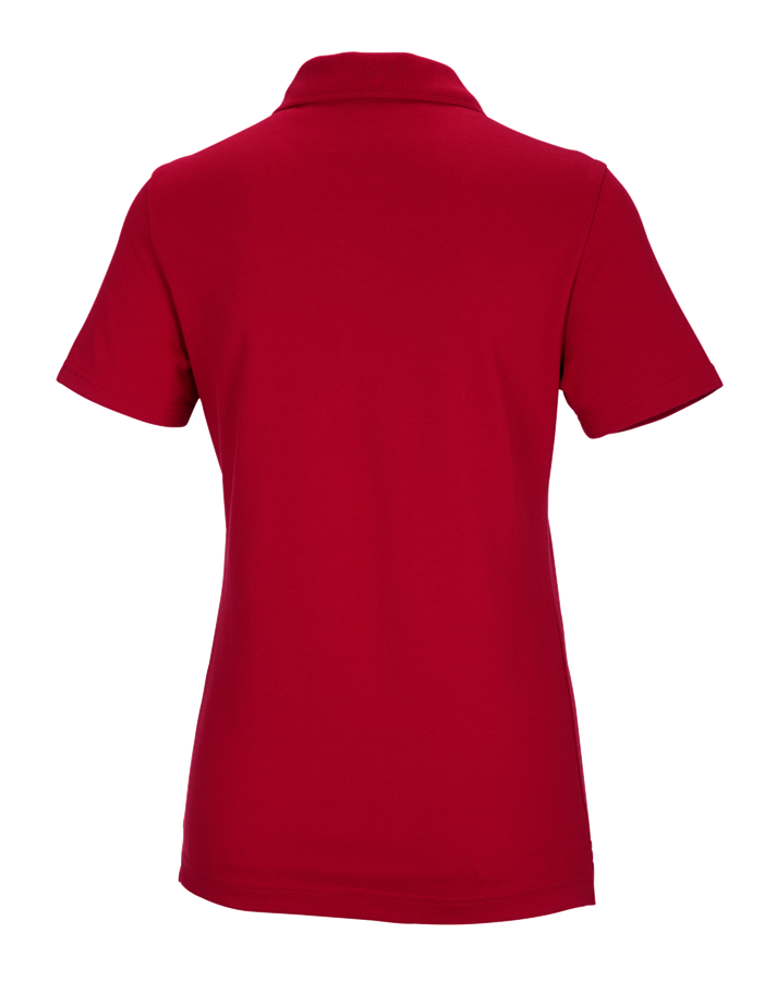 Secondary image e.s. Functional polo shirt poly cotton, ladies' fiery red