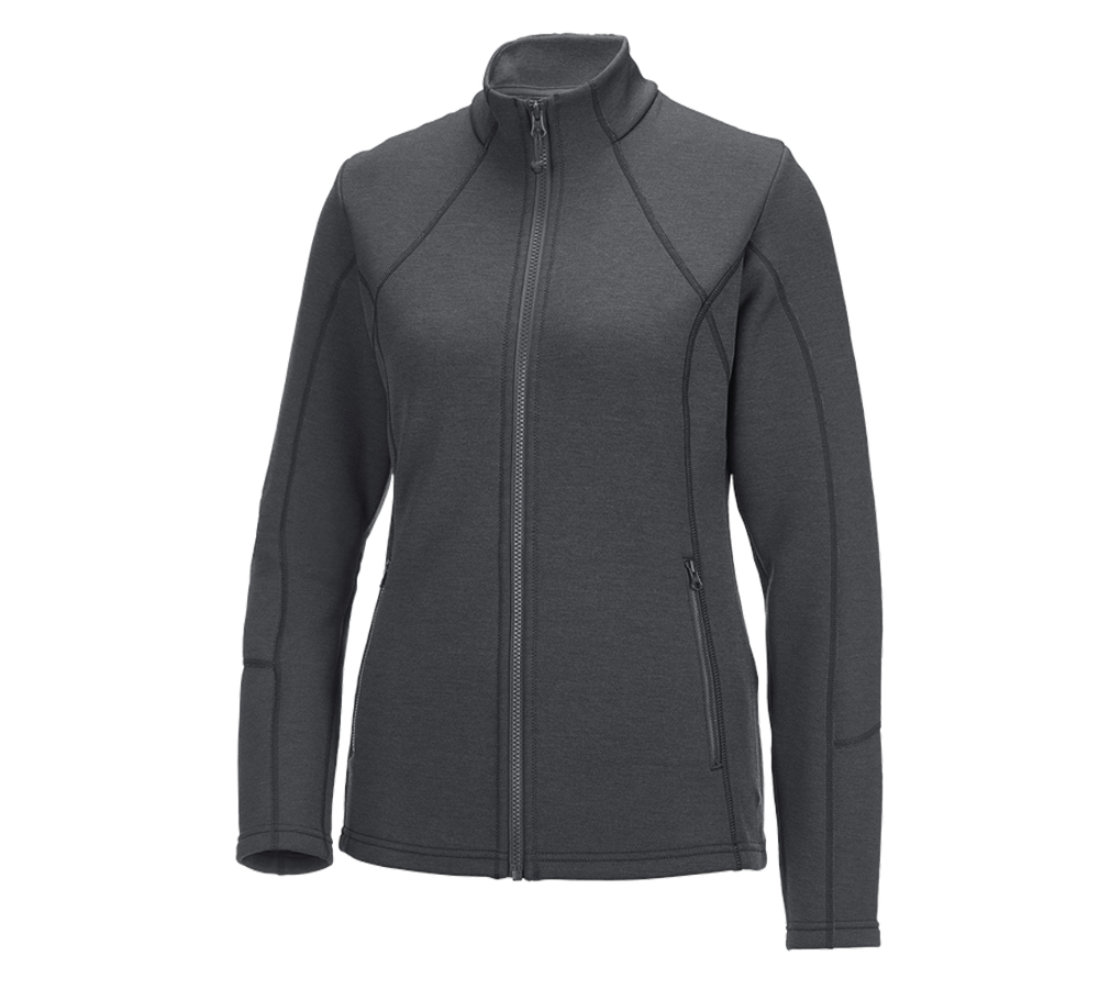 Primary image e.s. Functional sweat jacket melange, ladies' anthracite melange