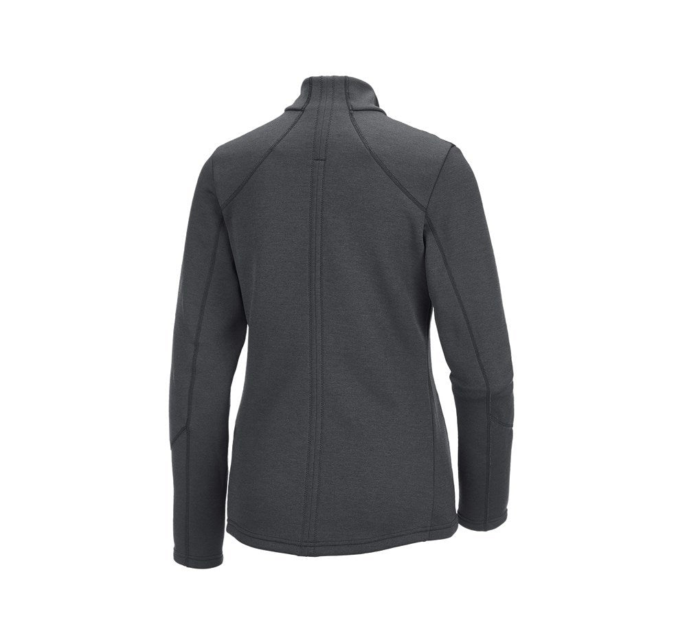 Secondary image e.s. Functional sweat jacket melange, ladies' anthracite melange