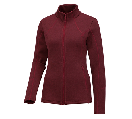 Primary image e.s. Functional sweat jacket melange, ladies' ruby melange