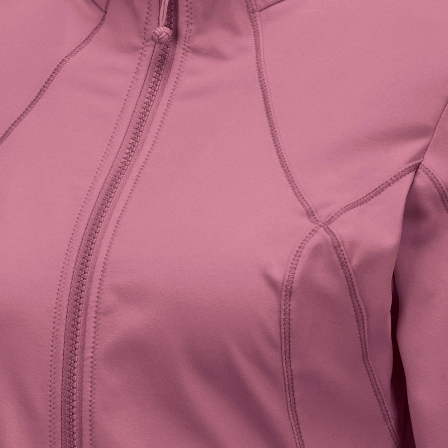 Detailed image e.s. Functional sweat jacket solid, ladies' antiquepink