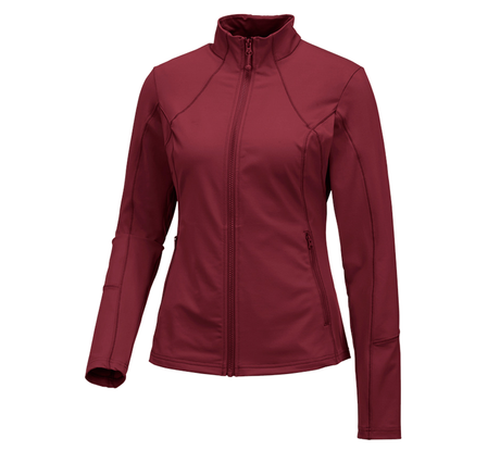 Primary image e.s. Functional sweat jacket solid, ladies' ruby