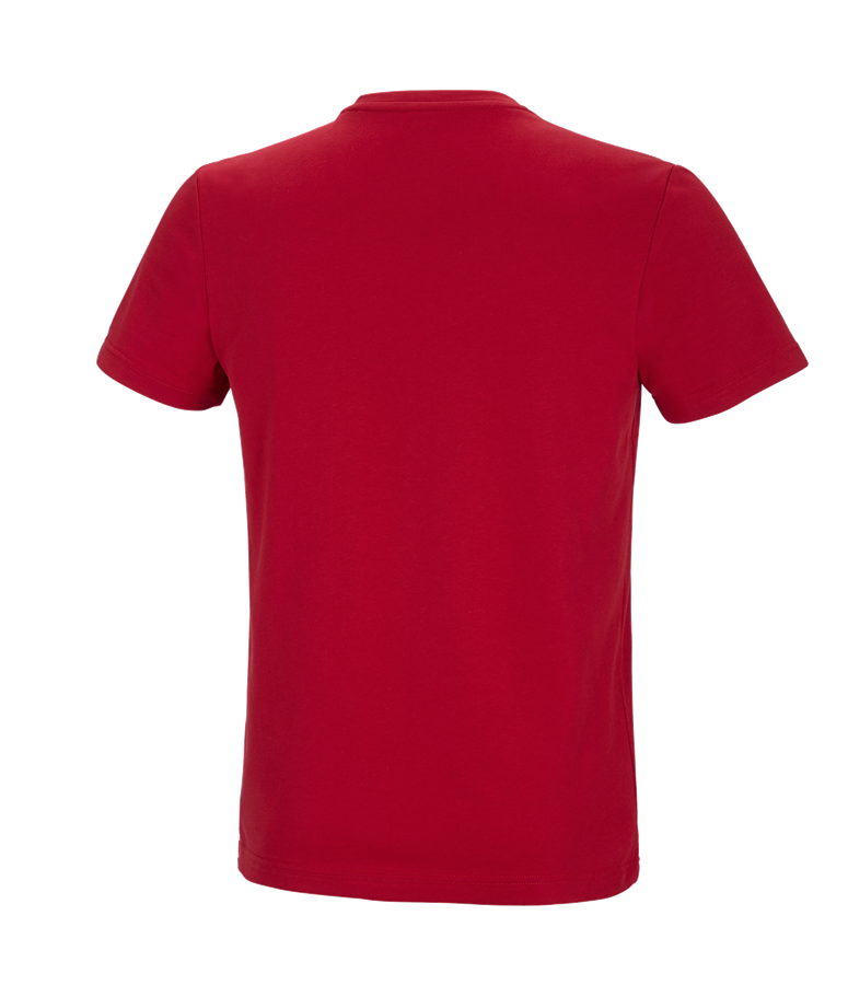 Secondary image e.s. Functional T-shirt poly cotton fiery red