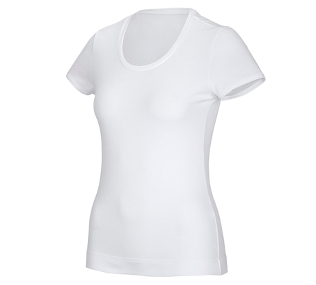 Primary image e.s. Functional T-shirt poly cotton, ladies' white