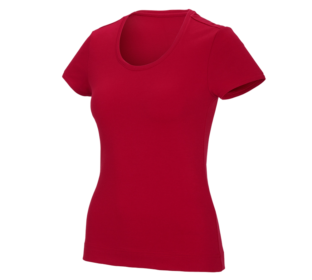 Primary image e.s. Functional T-shirt poly cotton, ladies' fiery red