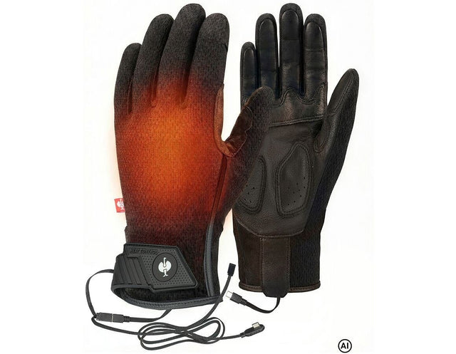 Primary image e.s. Heated gloves black - AI generated / modified