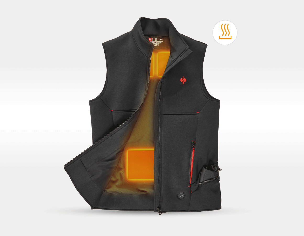 Additional image 1 e.s. Heated bodywarmer climafoam black melange