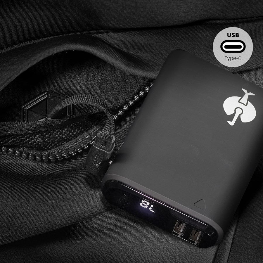 Detailed image e.s. Heated bodywarmer climafoam black melange