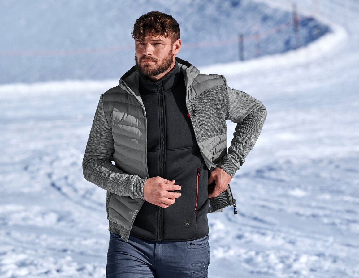 Additional image 3 e.s. Heated bodywarmer climafoam black melange