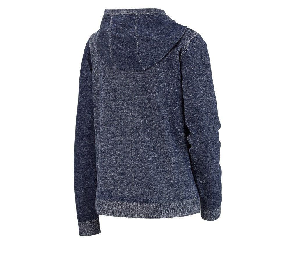 Secondary image e.s. Homewear Hoody, ladies' deepblue