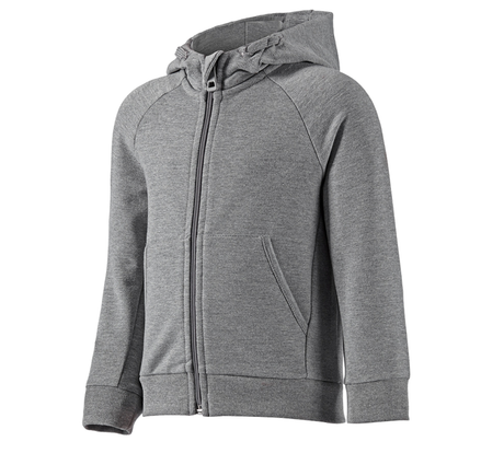 Primary image e.s. Hoody sweatjacket cotton stretch, children’s grey melange