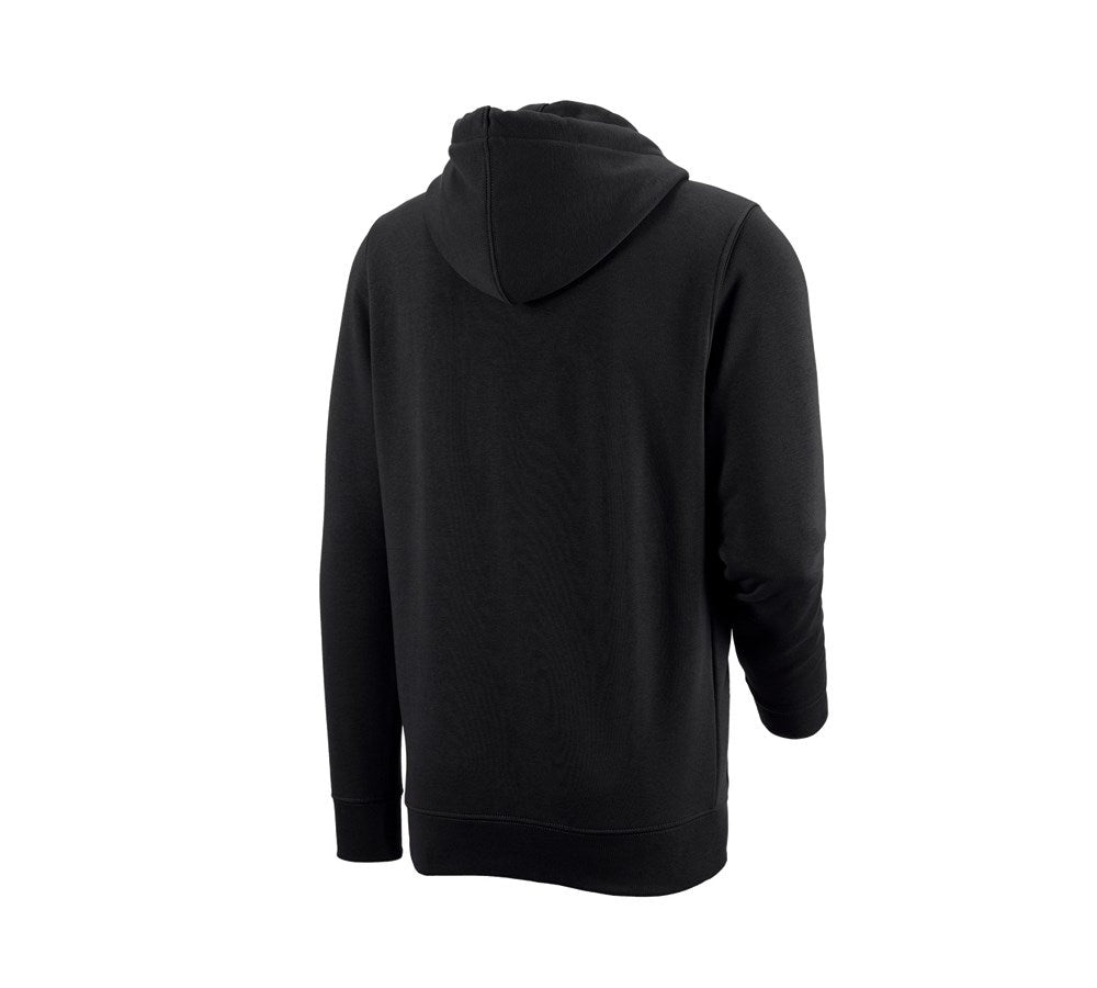 Secondary image e.s. Hoody sweatjacket poly cotton black