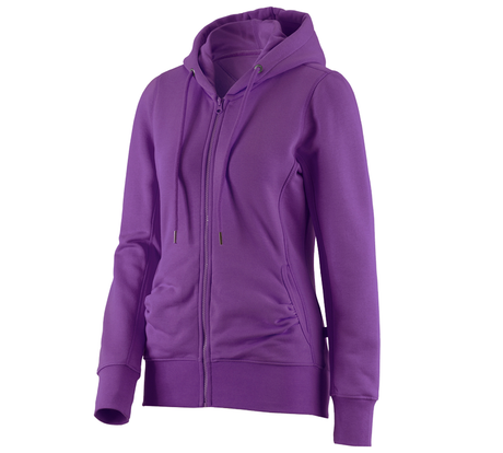 Primary image e.s. Hoody sweatjacket poly cotton, ladies' violet