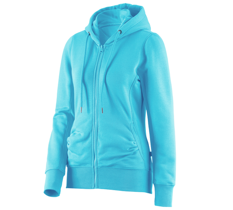 Primary image e.s. Hoody sweatjacket poly cotton, ladies' capri