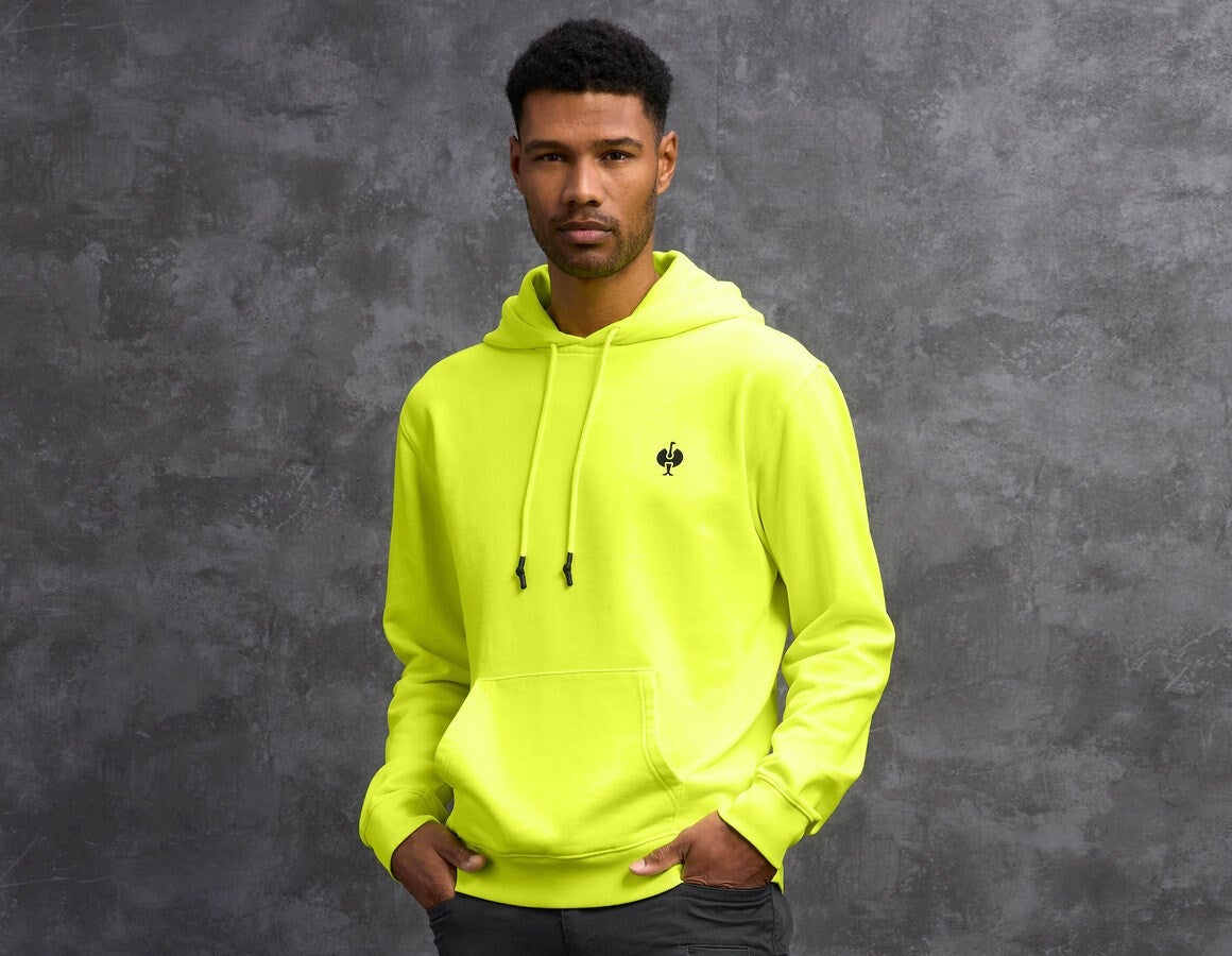 Main action image e.s. Hoody sweatshirt neon neonyellow vintage