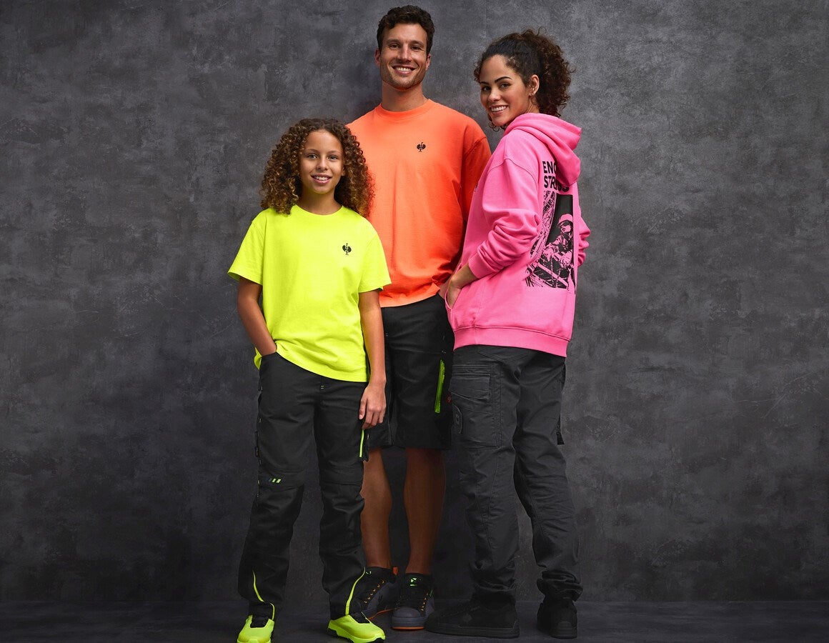 Additional image 2 e.s. Hoody sweatshirt neon, ladies' neonpink vintage