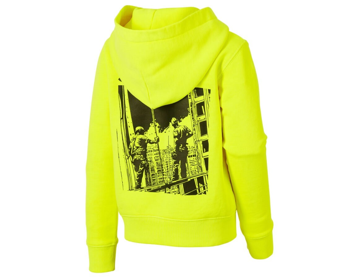 Secondary image e.s. Hoody sweatshirt neon, children´s neonyellow vintage