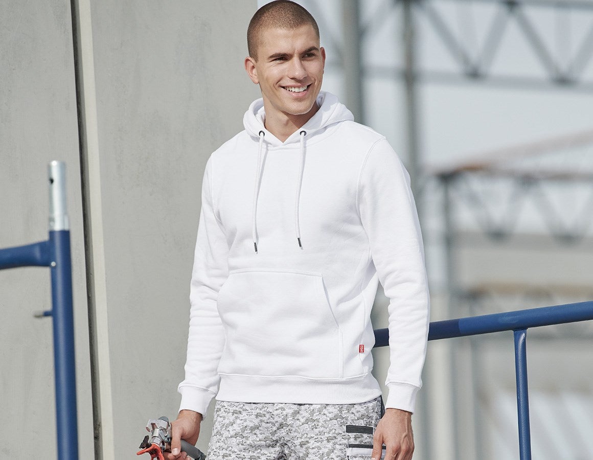 Additional image 1 e.s. Hoody sweatshirt poly cotton white
