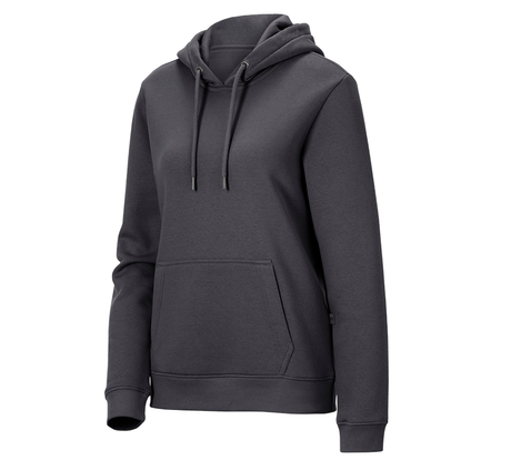 Primary image e.s. Hoody-sweatshirt poly cotton, ladies' anthracite