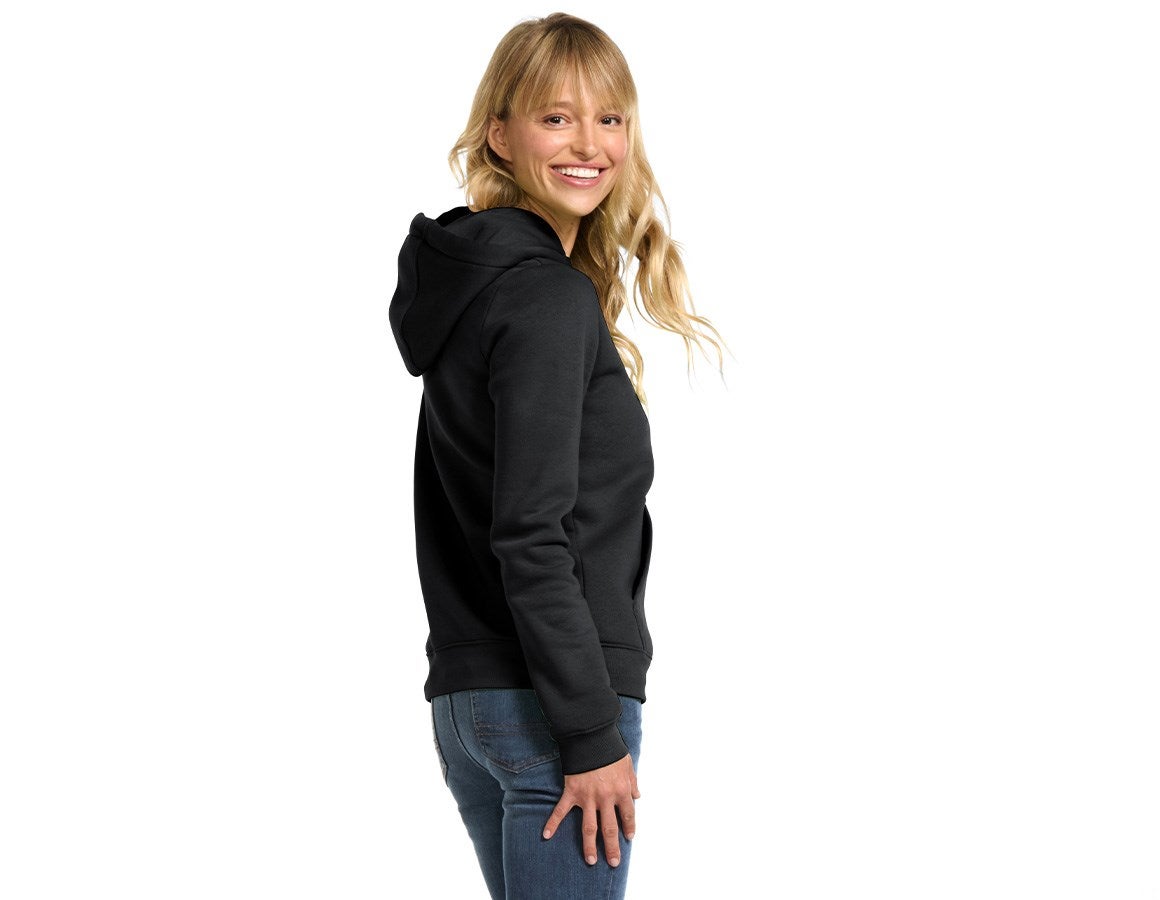 Additional image 1 e.s. Hoody-sweatshirt poly cotton, ladies' black