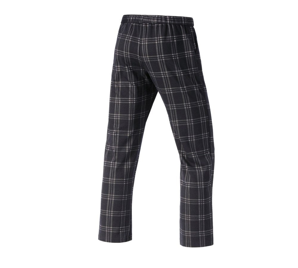 Secondary image e.s. Checkered Pyjama Bottoms black/basaltgrey