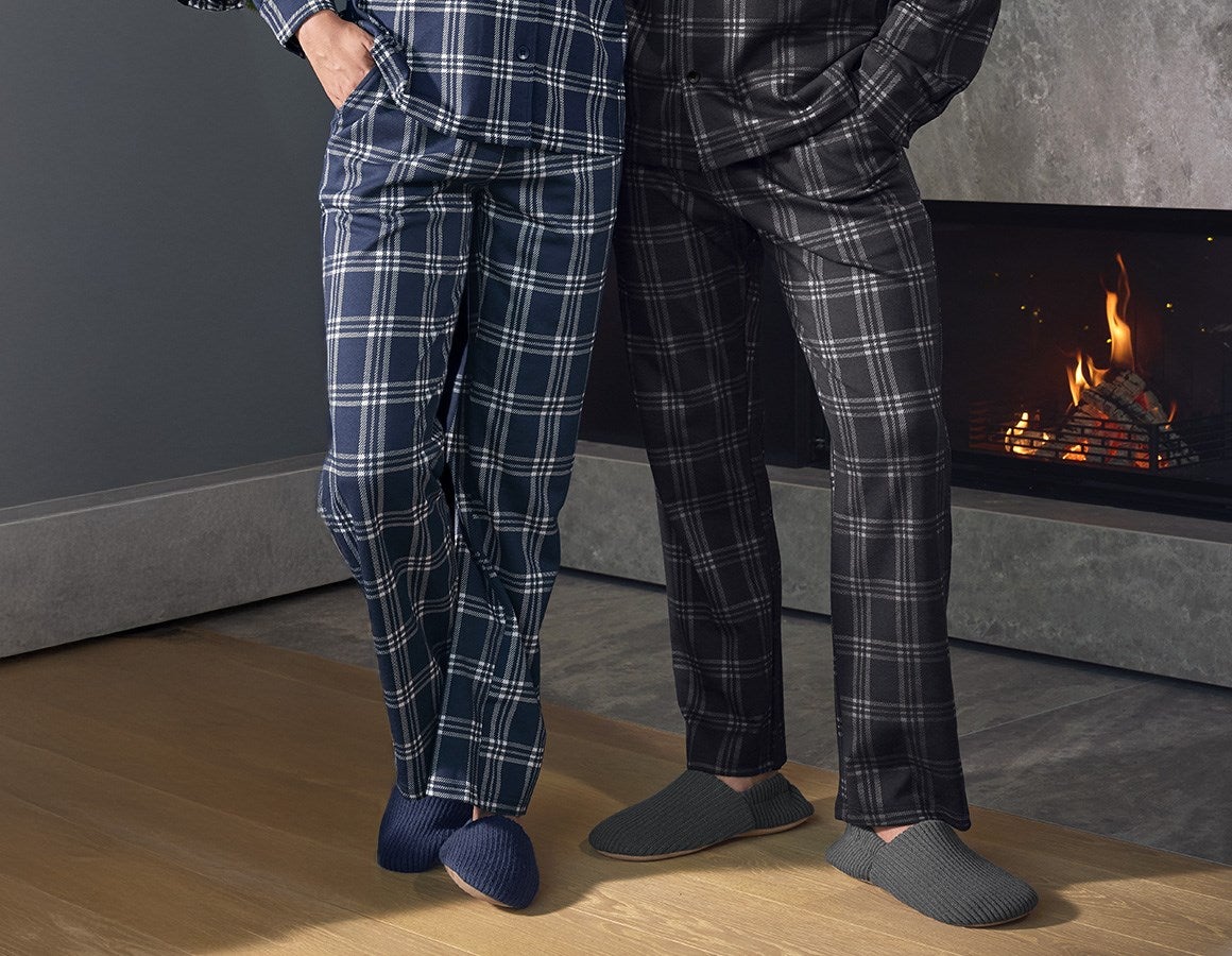 Additional image 2 e.s. Checkered Pyjama Bottoms black/basaltgrey