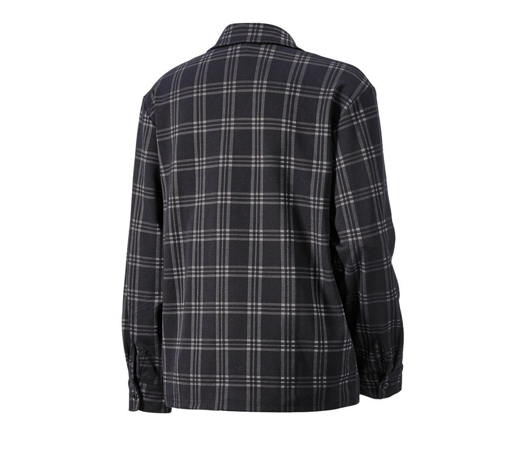 Secondary image e.s. Checkered Pyjama Top black/basaltgrey