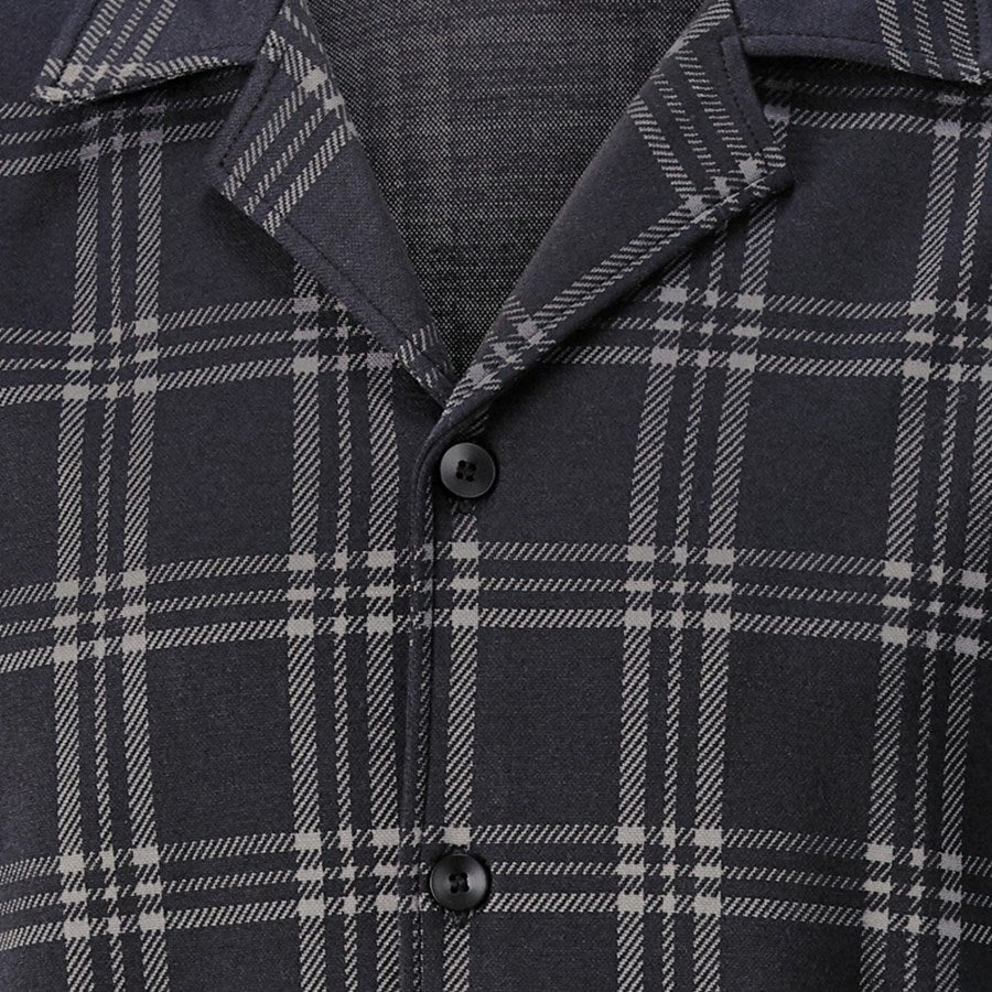 Detailed image e.s. Checkered Pyjama Top black/basaltgrey