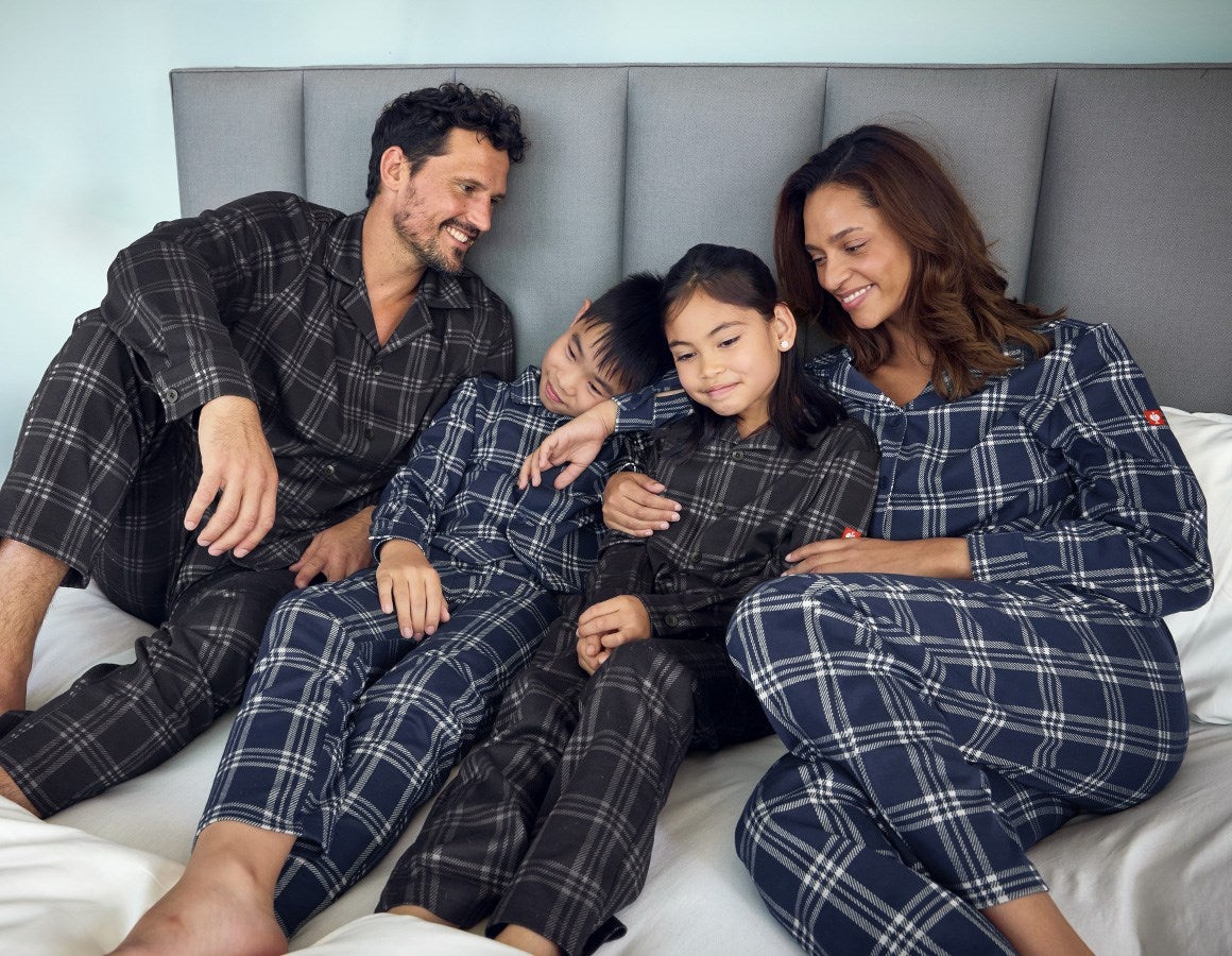 Additional image 4 e.s. Checkered Pyjama Top black/basaltgrey